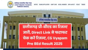 Check Cg Vyapam Pre Bed Result 2025
