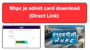 nhpc je admit card