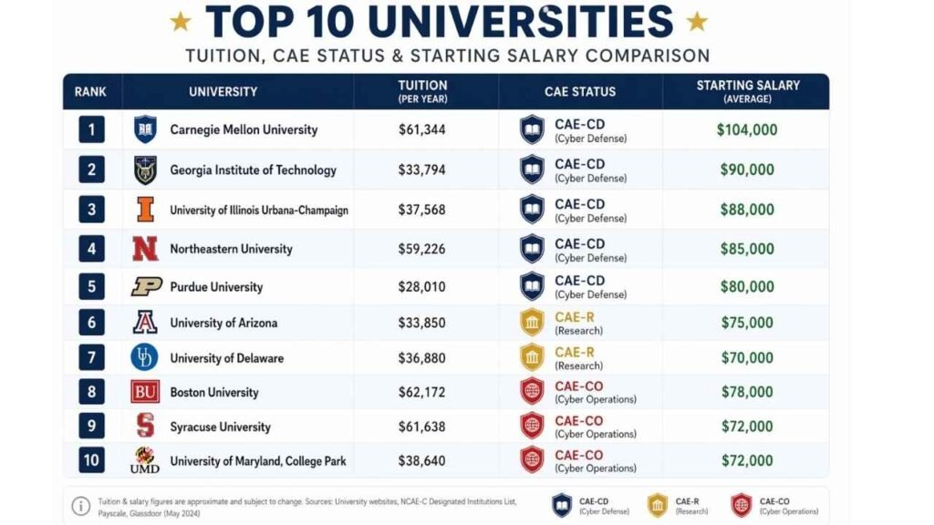 Top 50 Universities in USA for MS in Cybersecurity (2026) — Rankings ...
