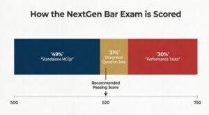 NextGen Bar Exam scoring infographic 