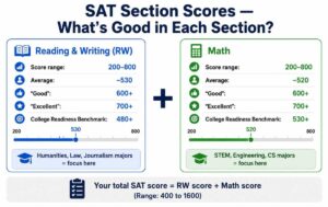 Sat Section Scores what's good in each section