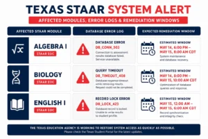 texas-tea-staar-score-portal-glitch-system-metrics-infographic