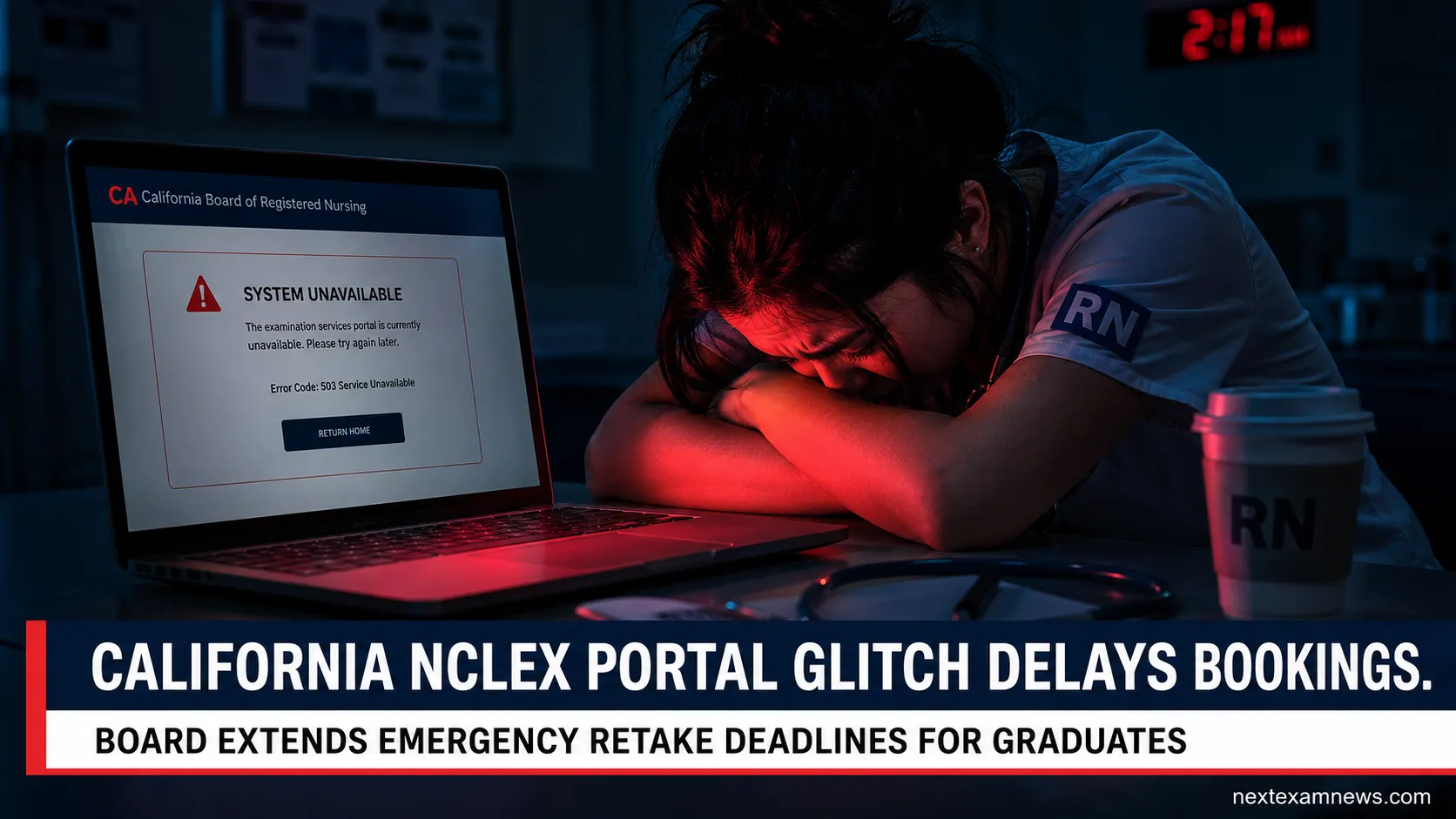 NCLEX registration system outage