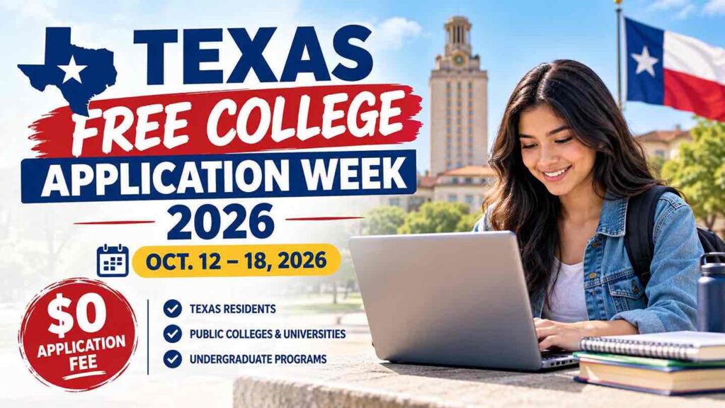 Texas Free College Application Week 2026: Dates, Eligibility and How to Apply Free